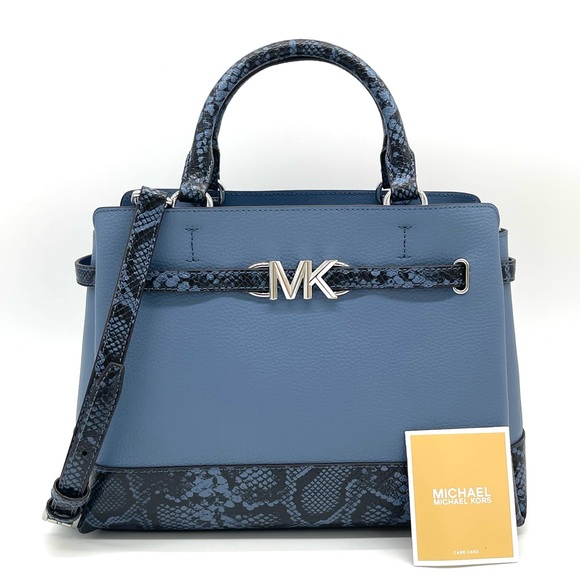 Michael Kors Reed Large Center Zip Belted Satchel Crossbody Bag - Picture 1 of 9